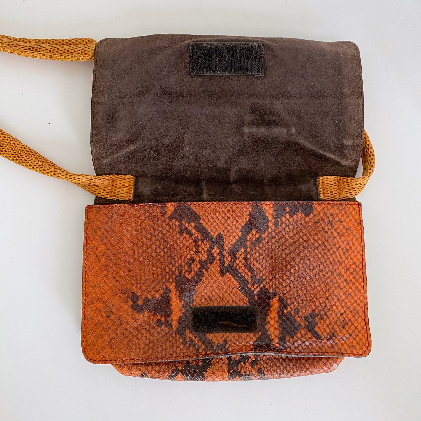 Miu Miu 1999 FW Python Mesh Orange Crossbody Bag