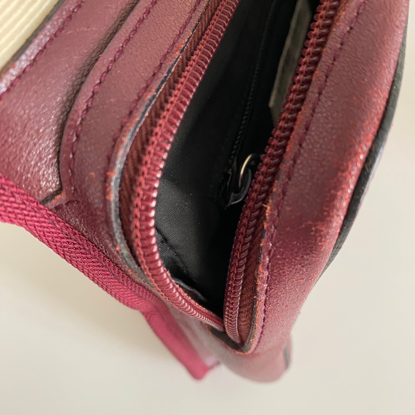 Miu Miu 1999 FW Burgundy Leather Crossbody Bag