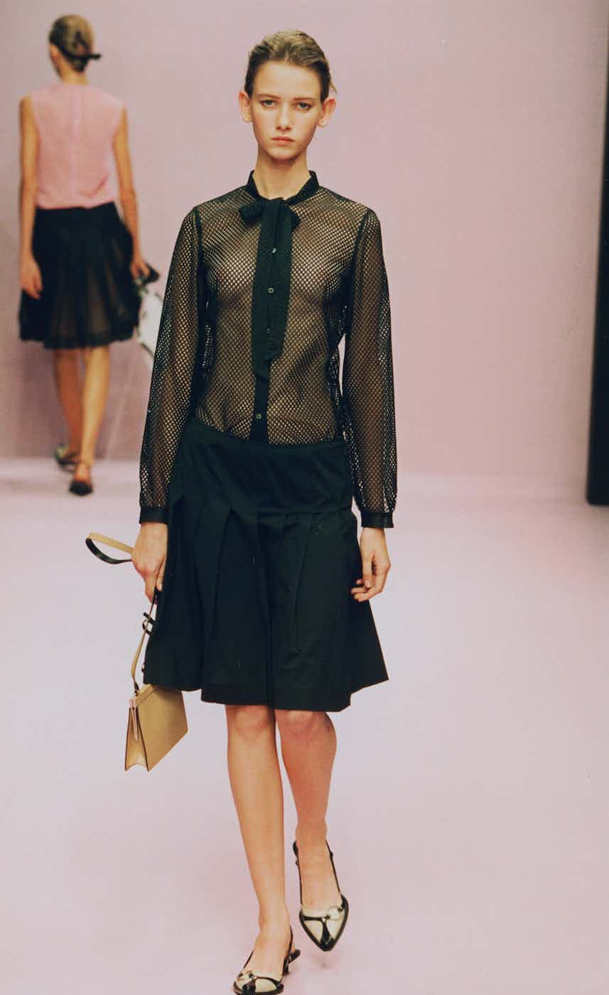 Miu Miu 2000 SS Gold / Purple Metallic Bow Crossbody Bag