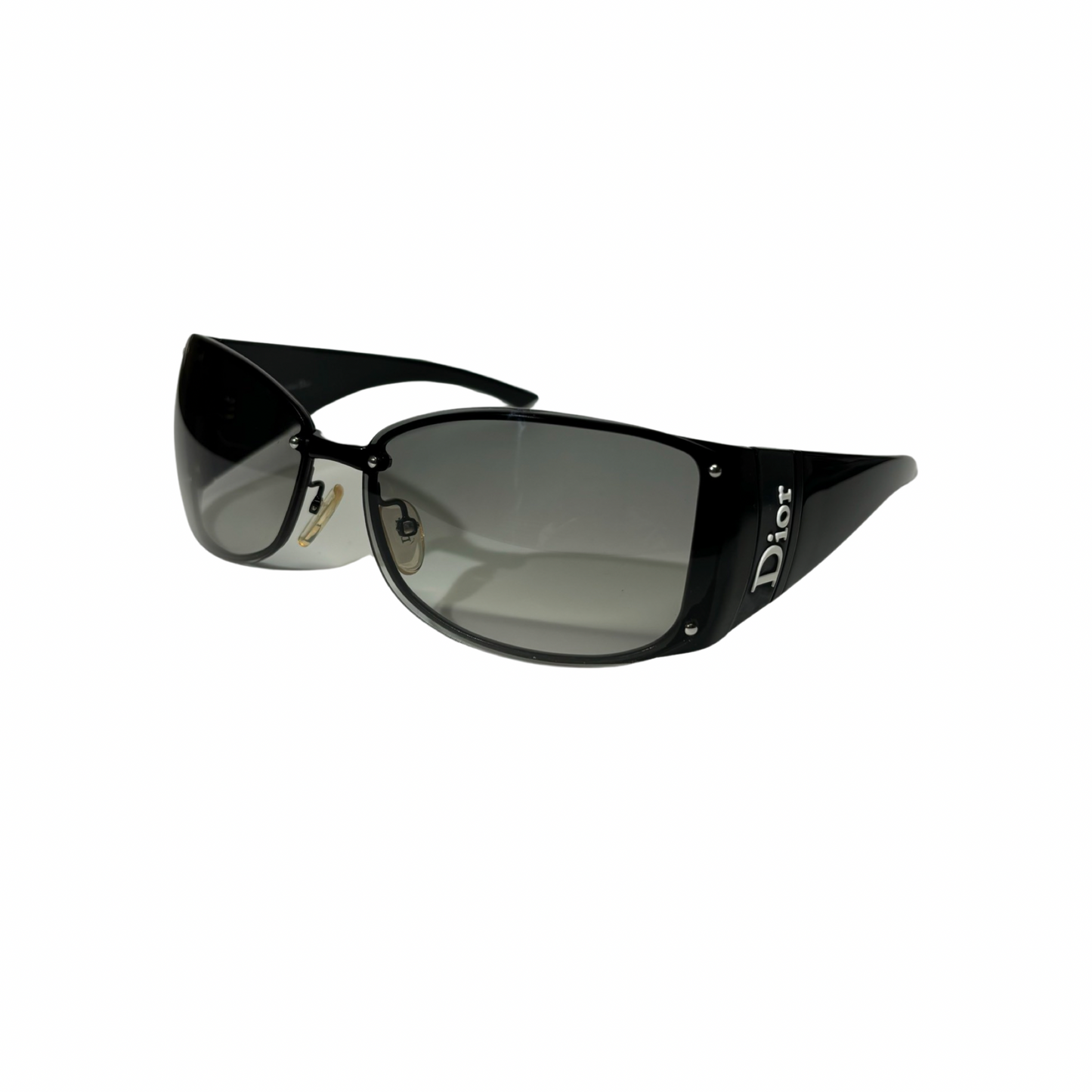 Dior 2000s Dior Logo Black Sunglasses