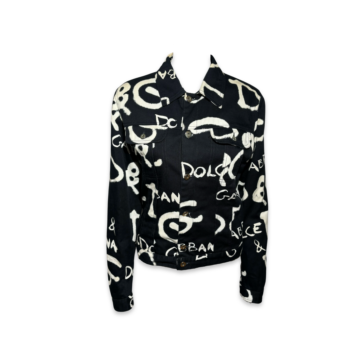 Dolce and Gabbana 2000s Graffiti Jacket Logo Black