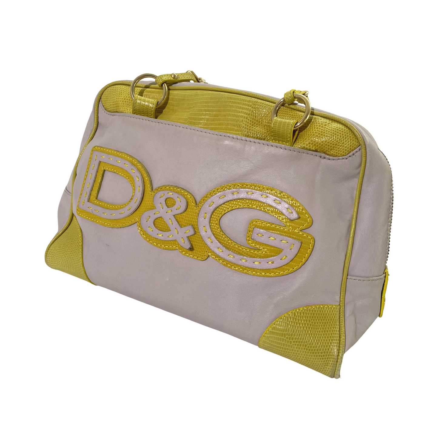 Dolce and Gabbana 2000s Purple / Yellow Chain Shoulder Bag