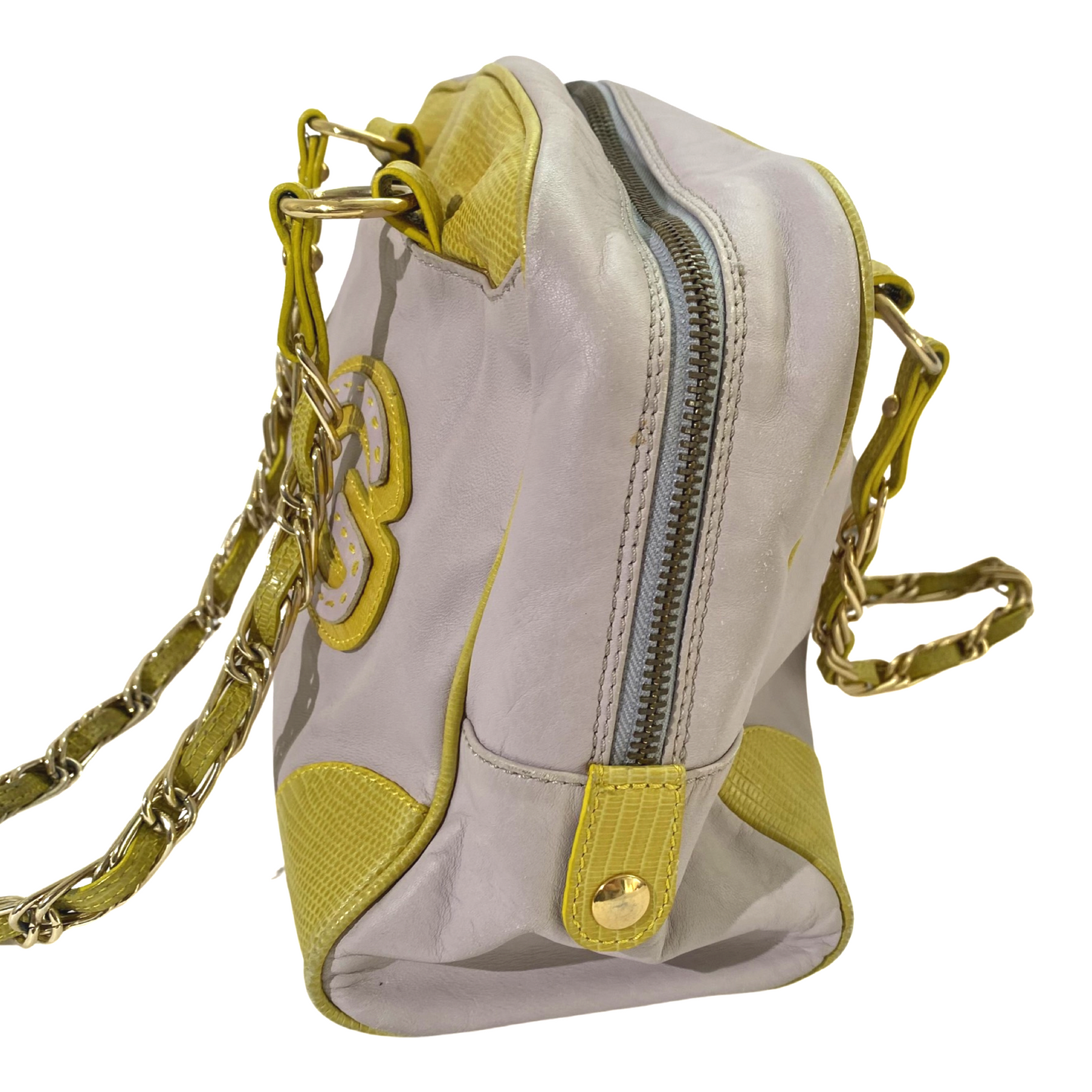 Dolce and Gabbana 2000s Purple / Yellow Chain Shoulder Bag