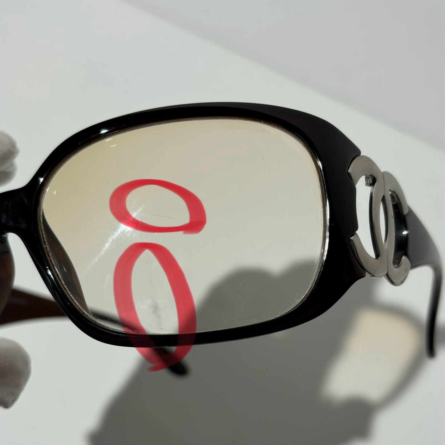 Chanel 2000s Oversized CC Mark Brown Sunglasses