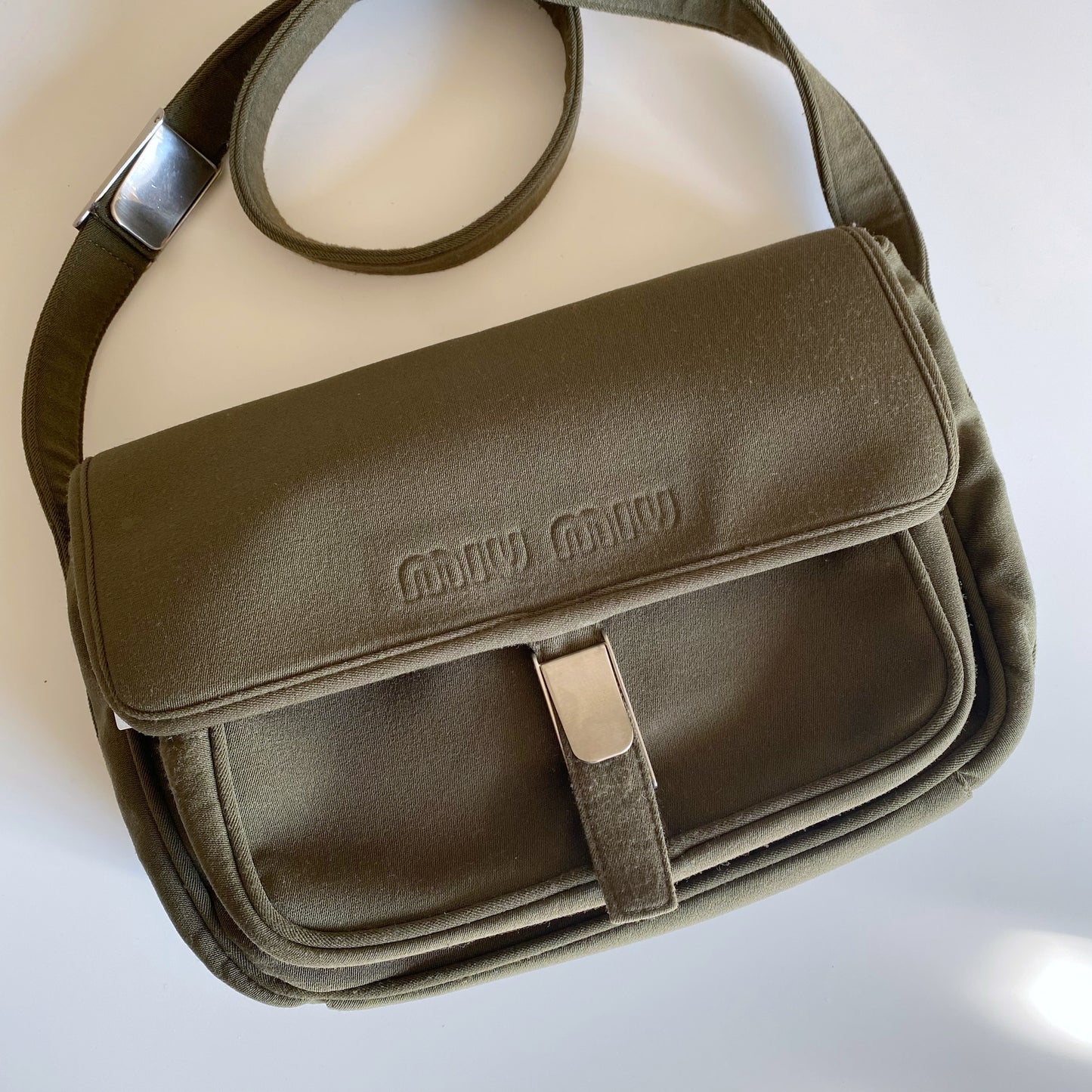 Miu Miu 90s Khaki Crossbody Bag