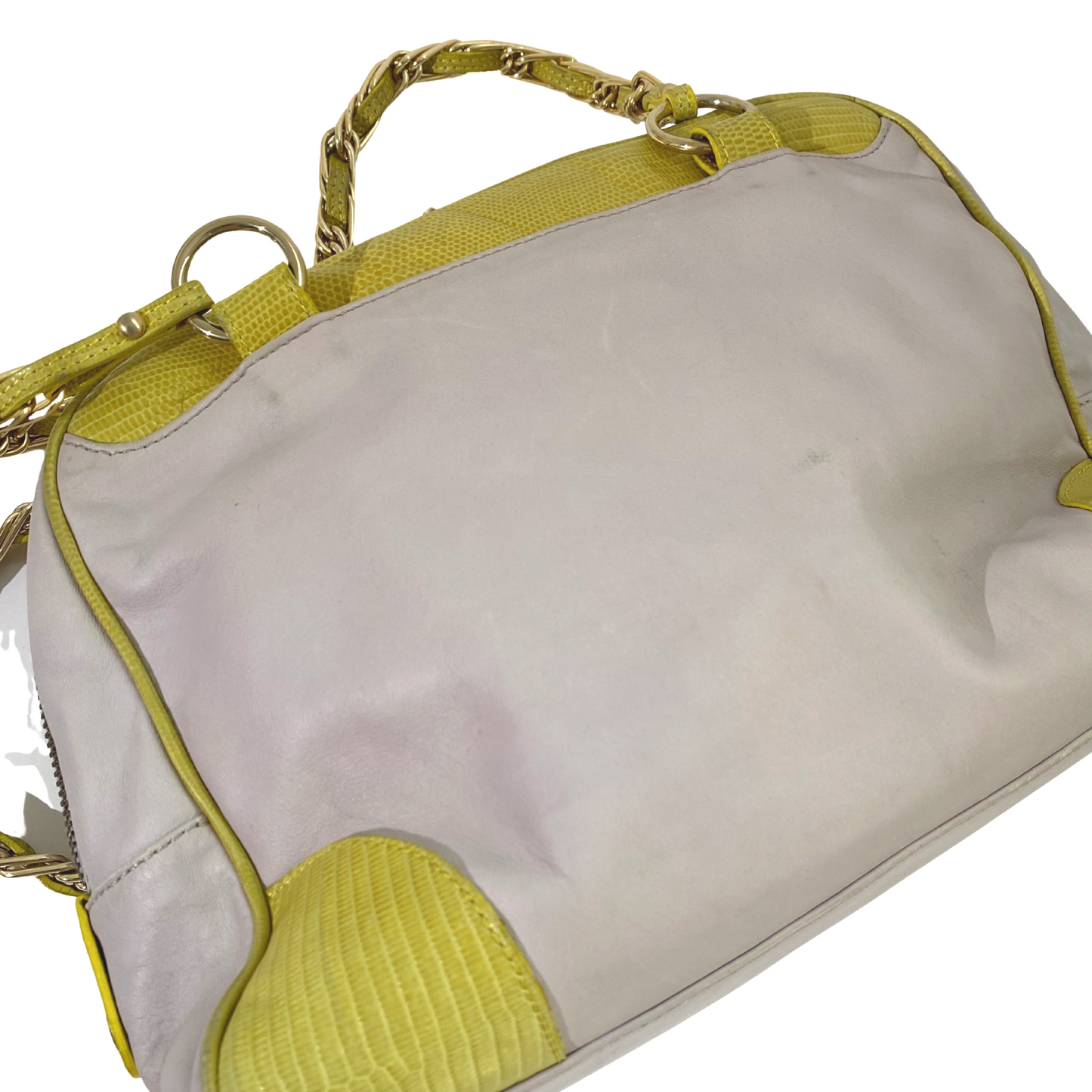 Dolce and Gabbana 2000s Purple / Yellow Chain Shoulder Bag