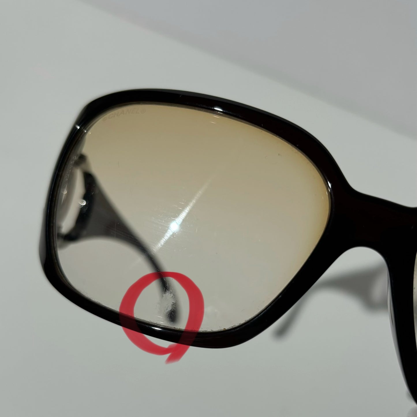 Chanel 2000s Oversized CC Mark Brown Sunglasses
