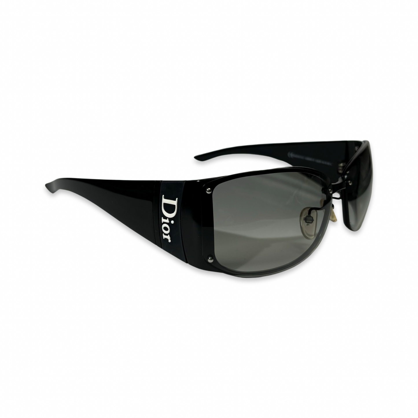Dior 2000s Dior Logo Black Sunglasses