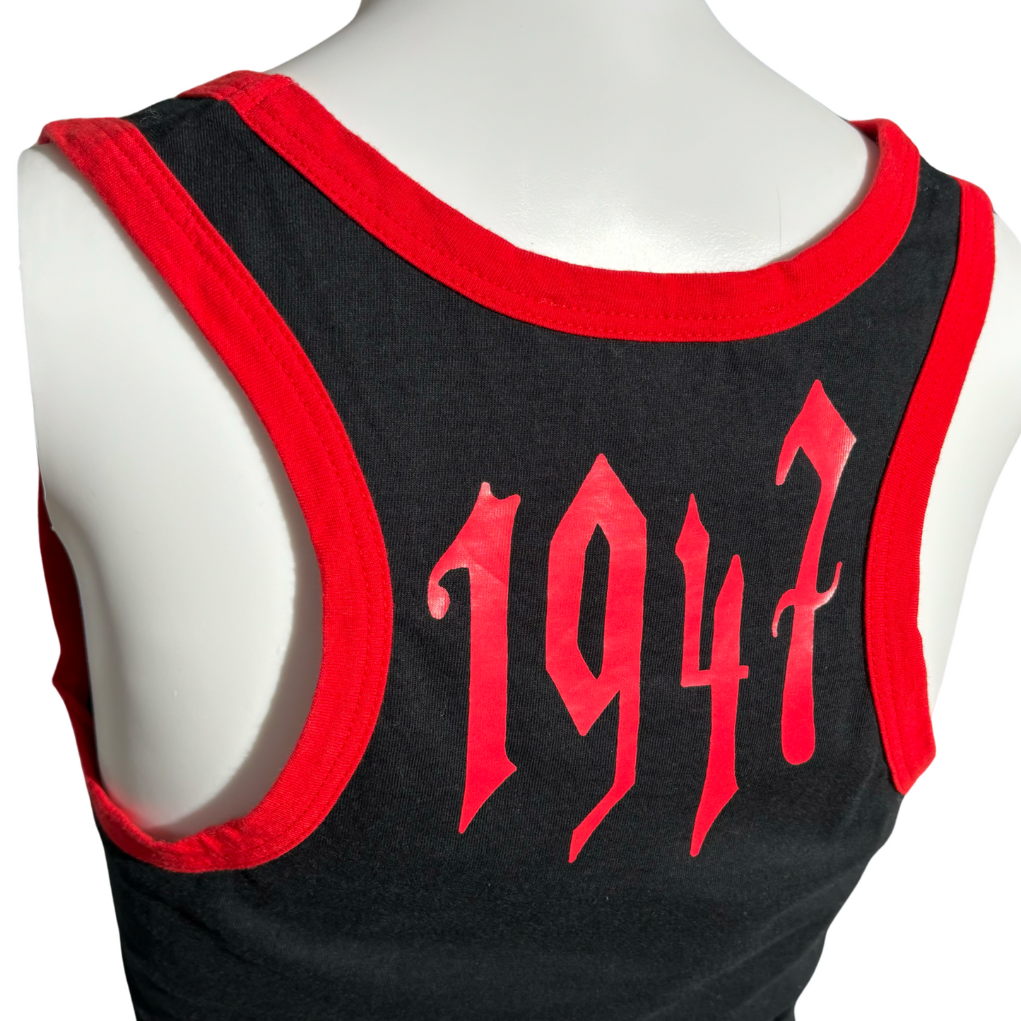 Dior 2002 Spring Gothic Logo Red Tank