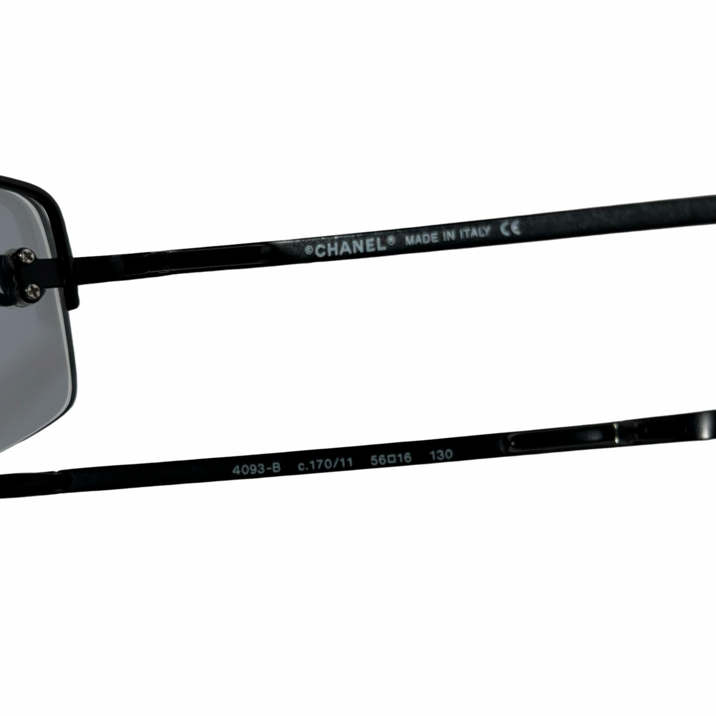 Chanel Early 2000s Mirrored Rhinestone CC Sunglasses