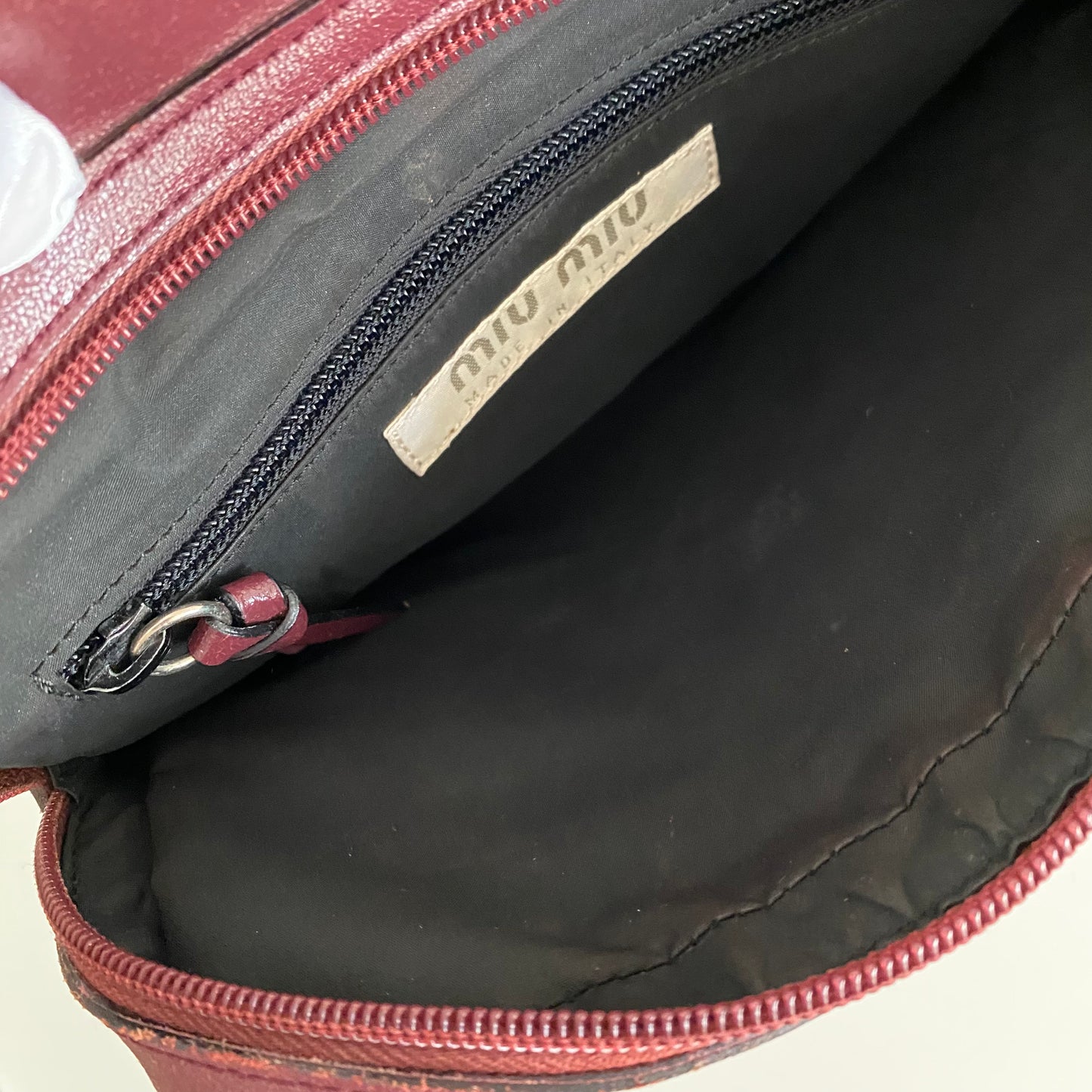 Miu Miu 1999 FW Burgundy Leather Crossbody Bag