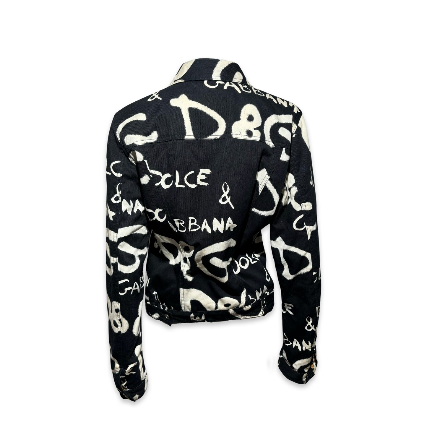 Dolce and Gabbana 2000s Graffiti Jacket Logo Black