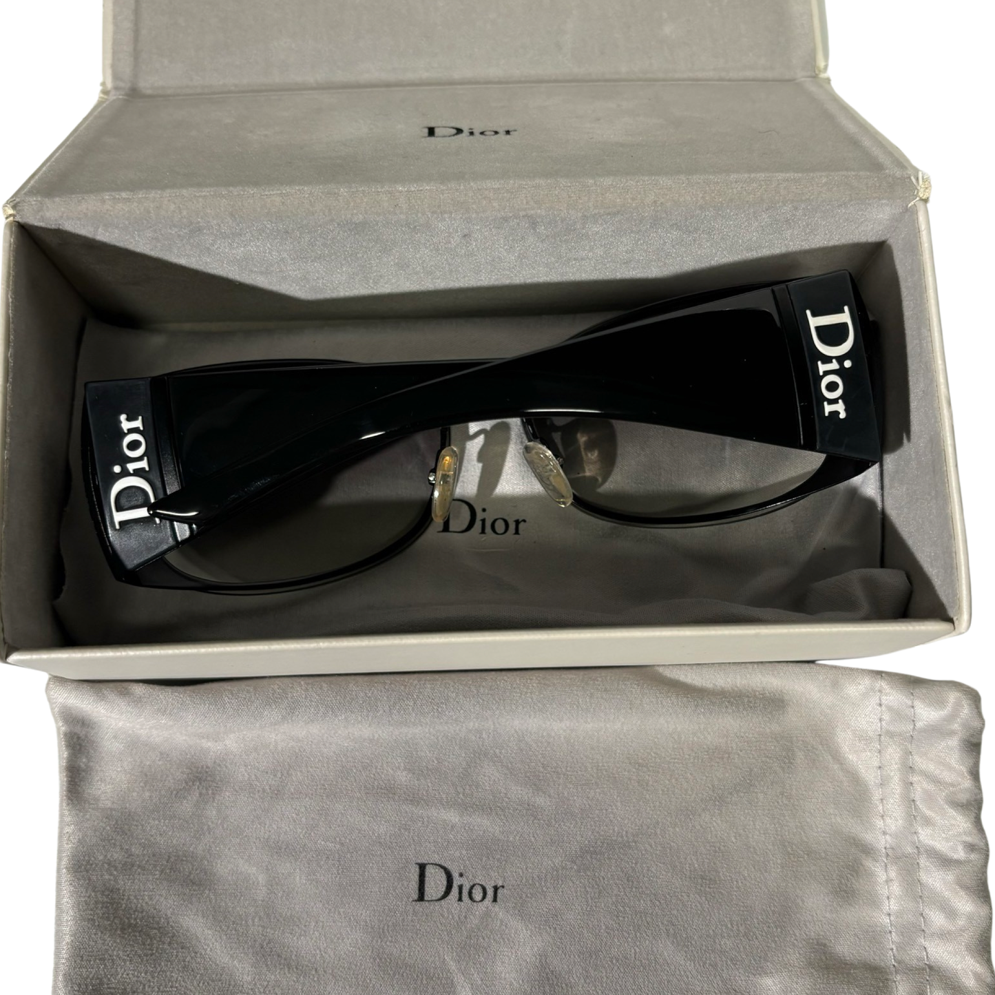 Dior 2000s Dior Logo Black Sunglasses