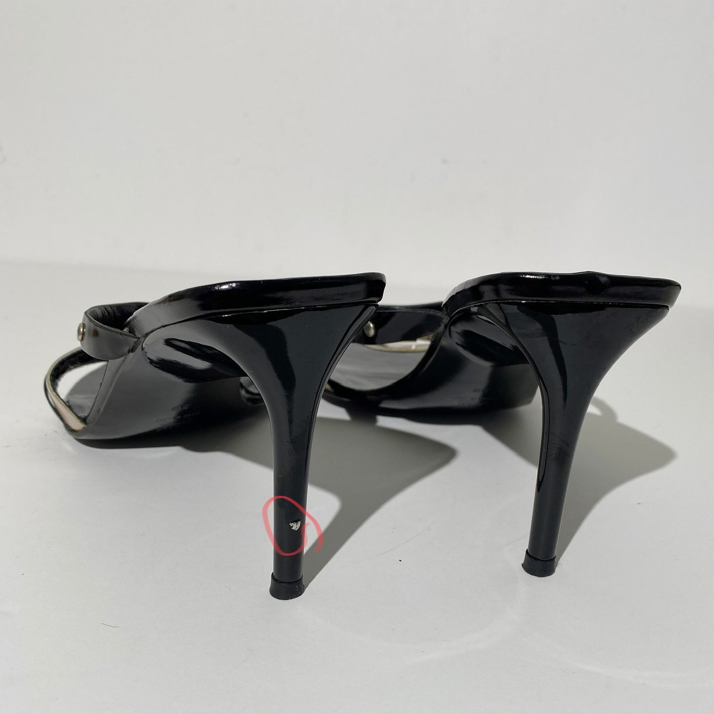 Miu Miu Black Studded Strap Heels