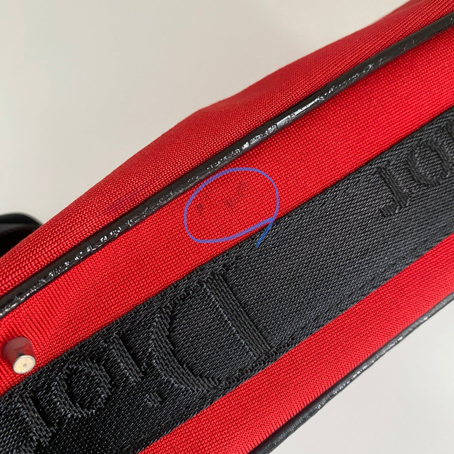 Dior 2004 Jersey Hardcore Red Shoulder Bag