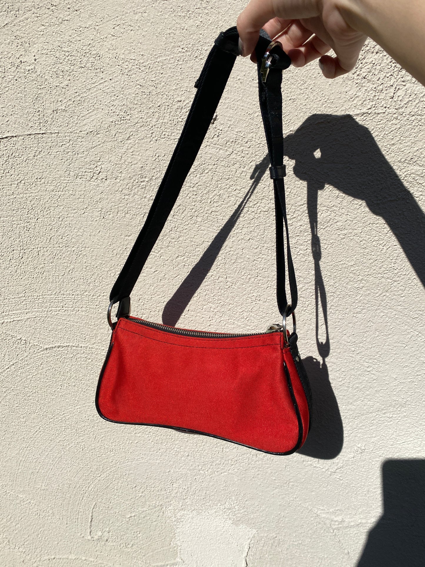 Dior 2004 Jersey Hardcore Red Shoulder Bag