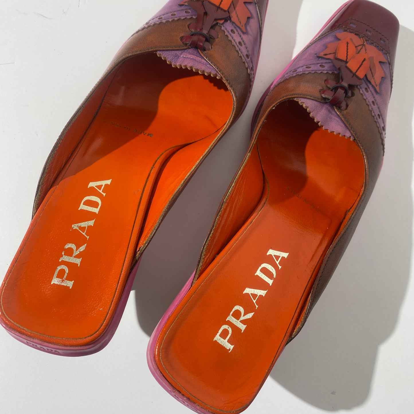 Prada 1999 AW Acorn Pointed Square Toe Heels