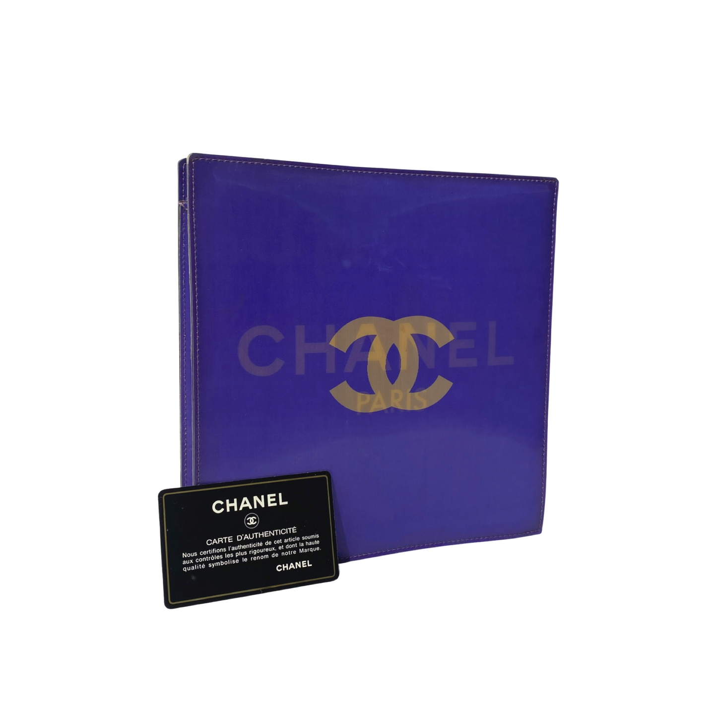 Chanel 2001 Purple Holographic CC Logo Chain Tote Bag