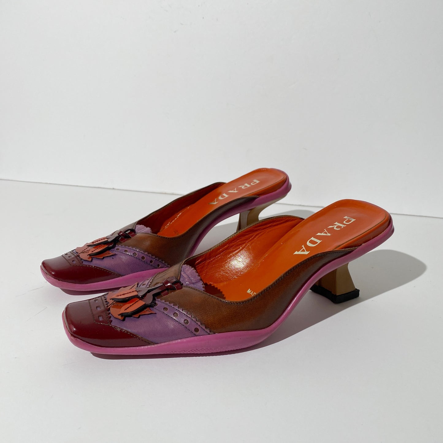 Prada 1999 AW Acorn Pointed Square Toe Heels