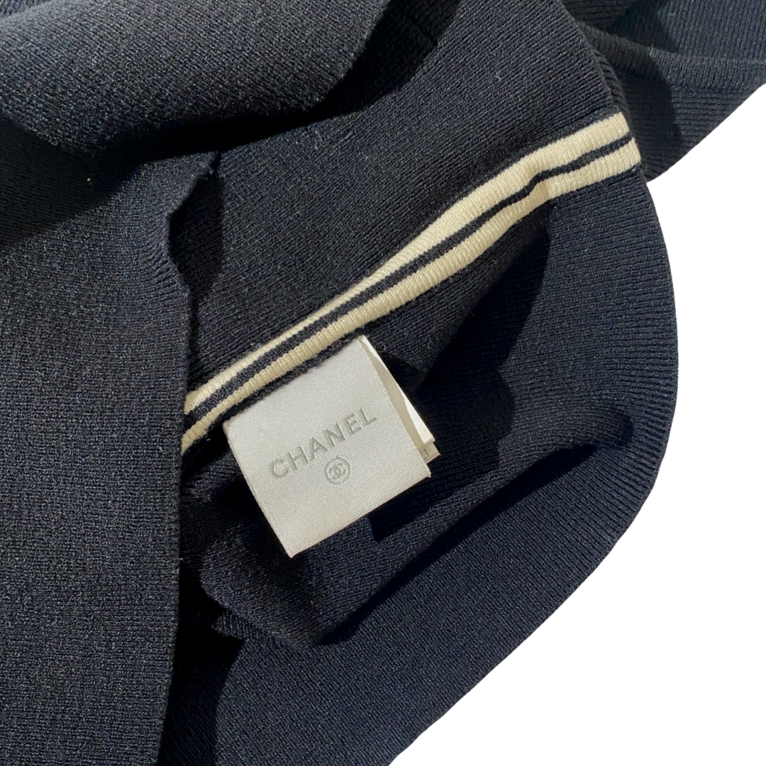 Chanel Sport 2004 Fall Black Wool Knit Tanktop