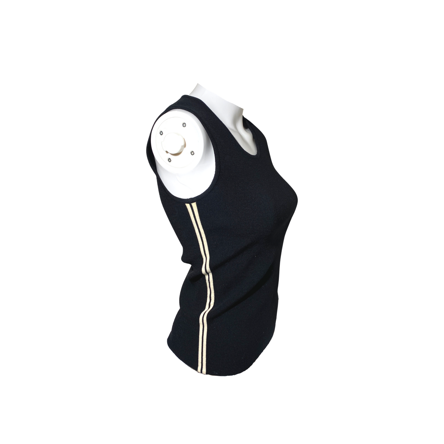 Chanel Sport 2004 Fall Black Wool Knit Tanktop