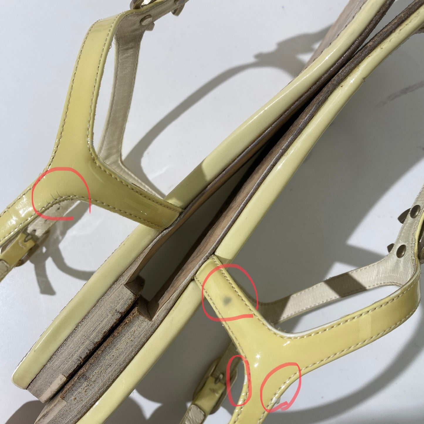 Chanel Yellow Patent Leather Dad Sandals