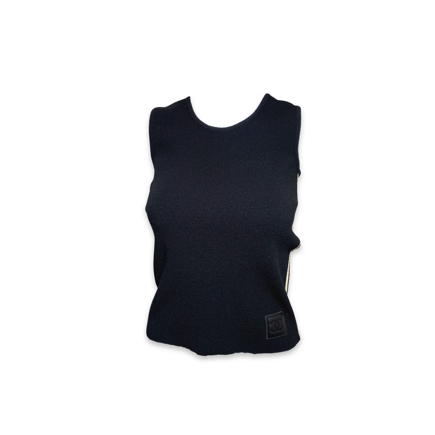 Chanel Sport 2004 Fall Black Wool Knit Tanktop