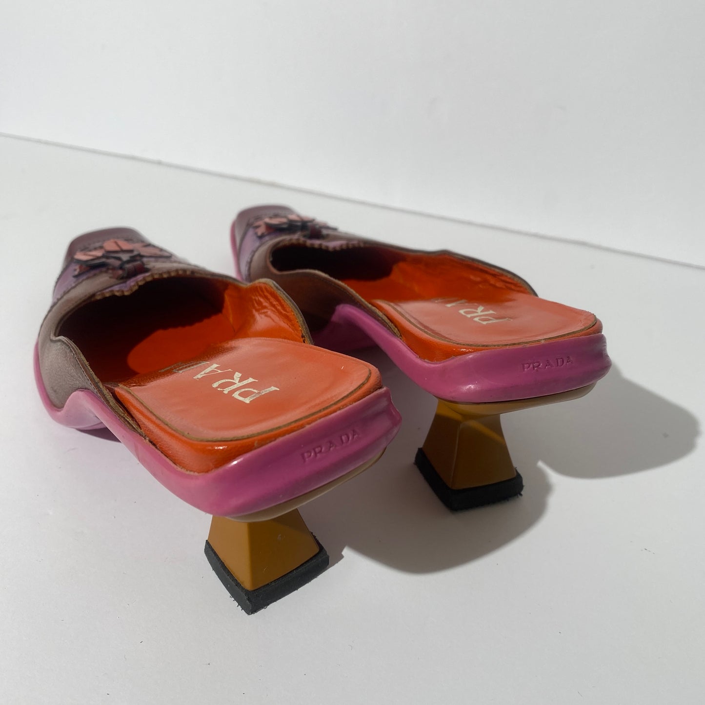 Prada 1999 AW Acorn Pointed Square Toe Heels