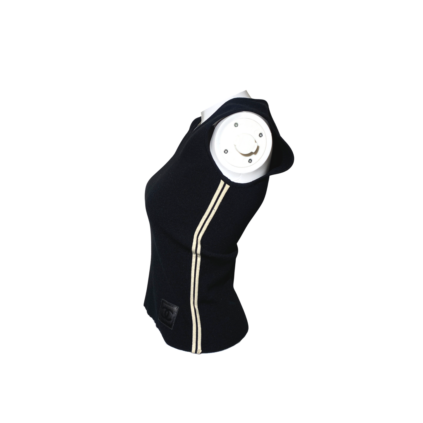 Chanel Sport 2004 Fall Black Wool Knit Tanktop