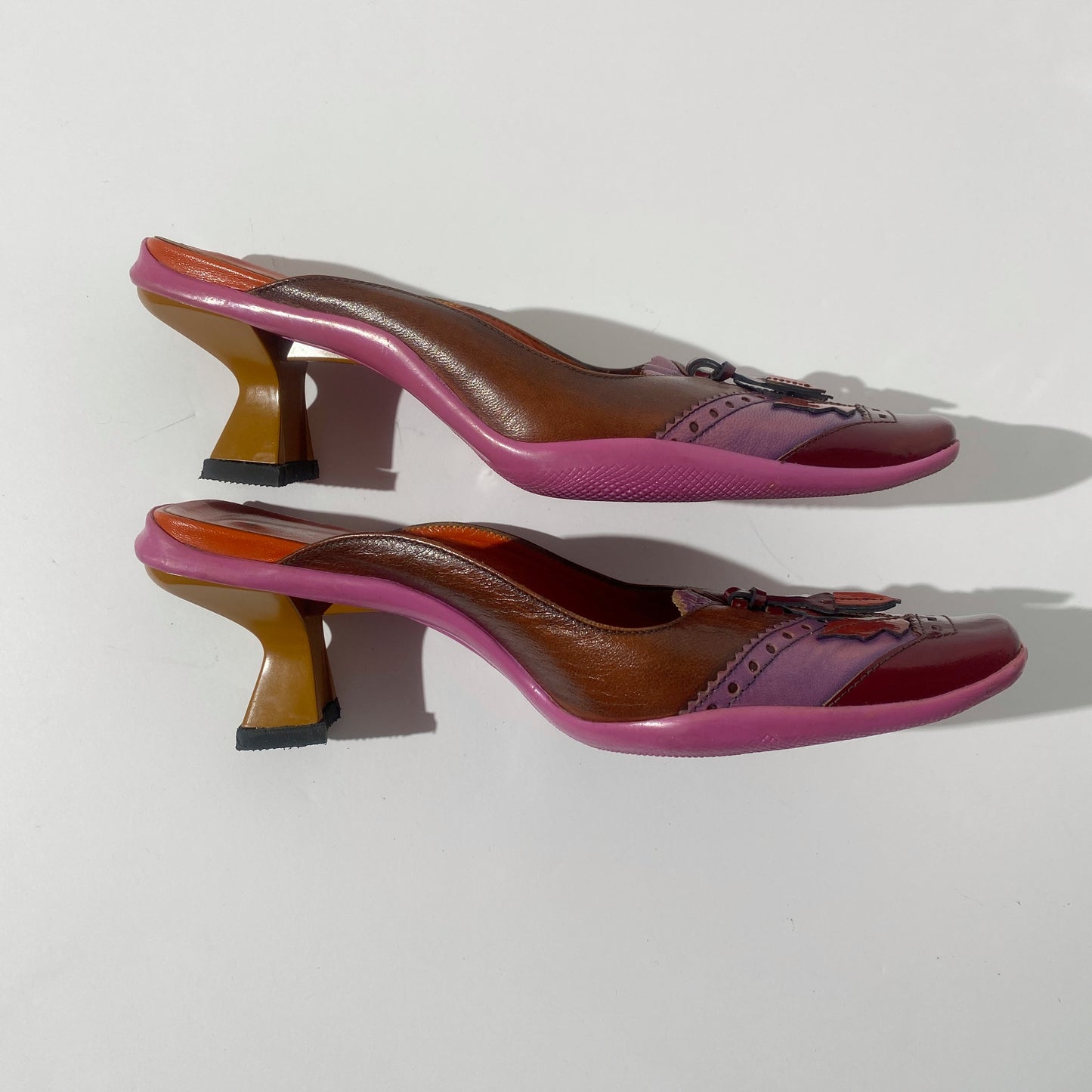 Prada 1999 AW Acorn Pointed Square Toe Heels