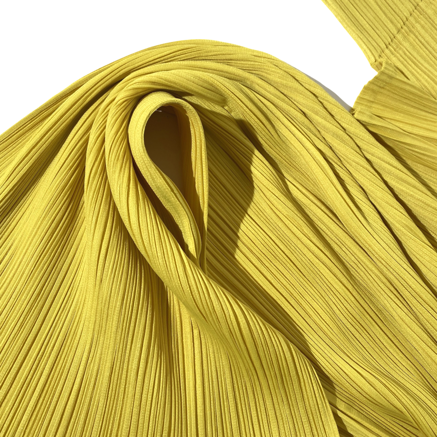 Issey Miyake 2014 SS Pleats Please Yellow Turtleneck Top