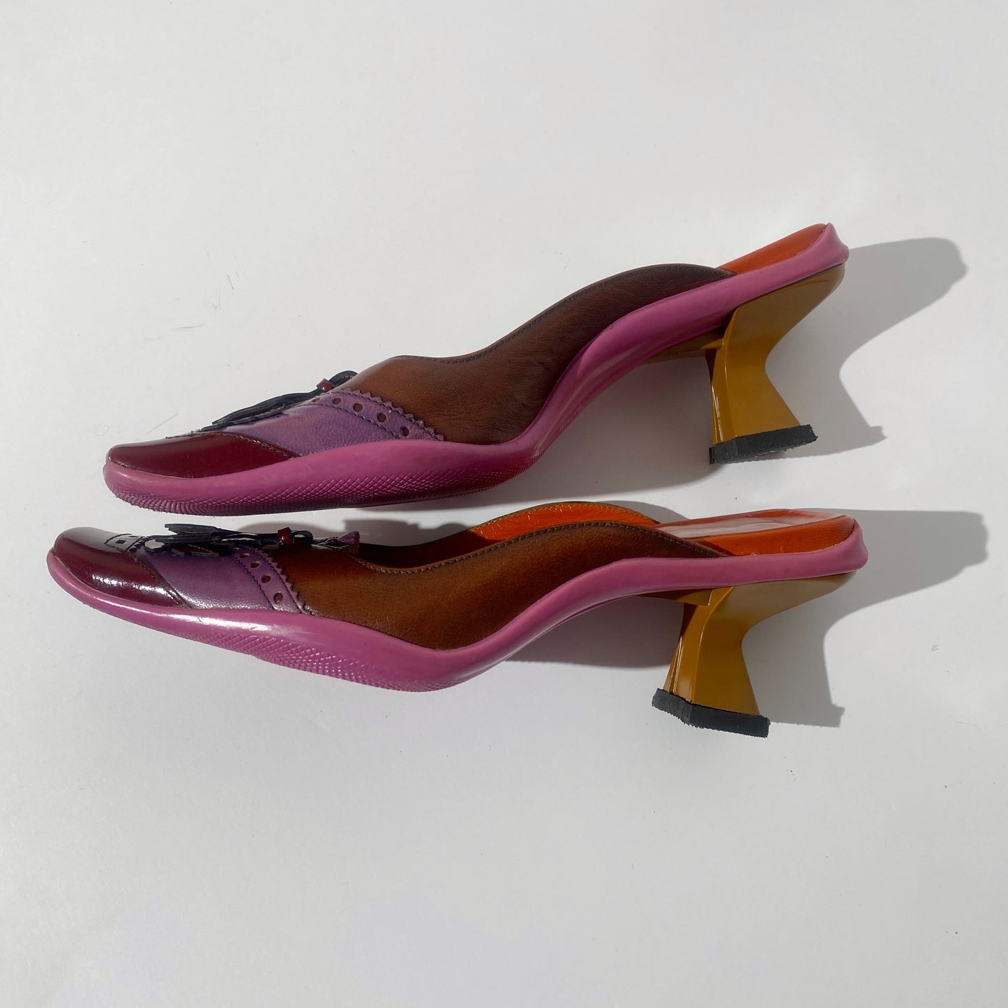 Prada 1999 AW Acorn Pointed Square Toe Heels