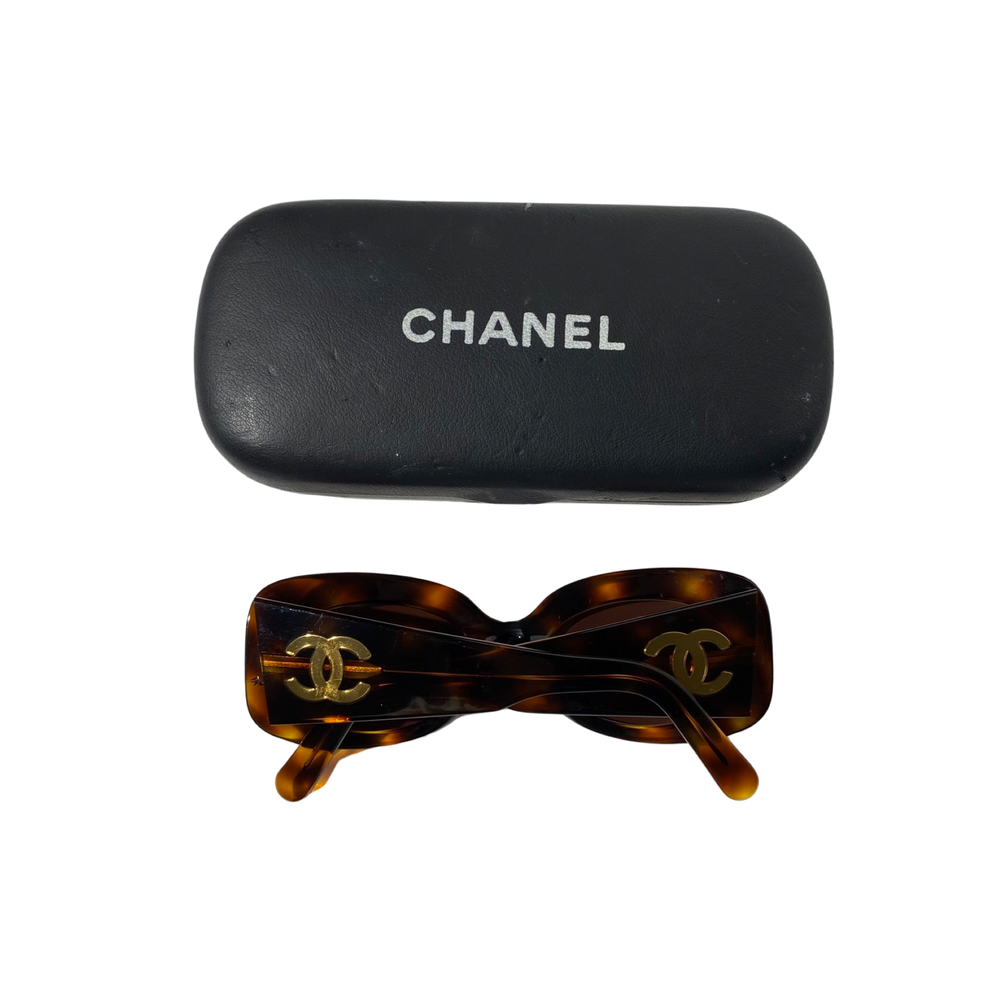 Chanel 1995 Spring CC Mark Tortoise Sunglasses