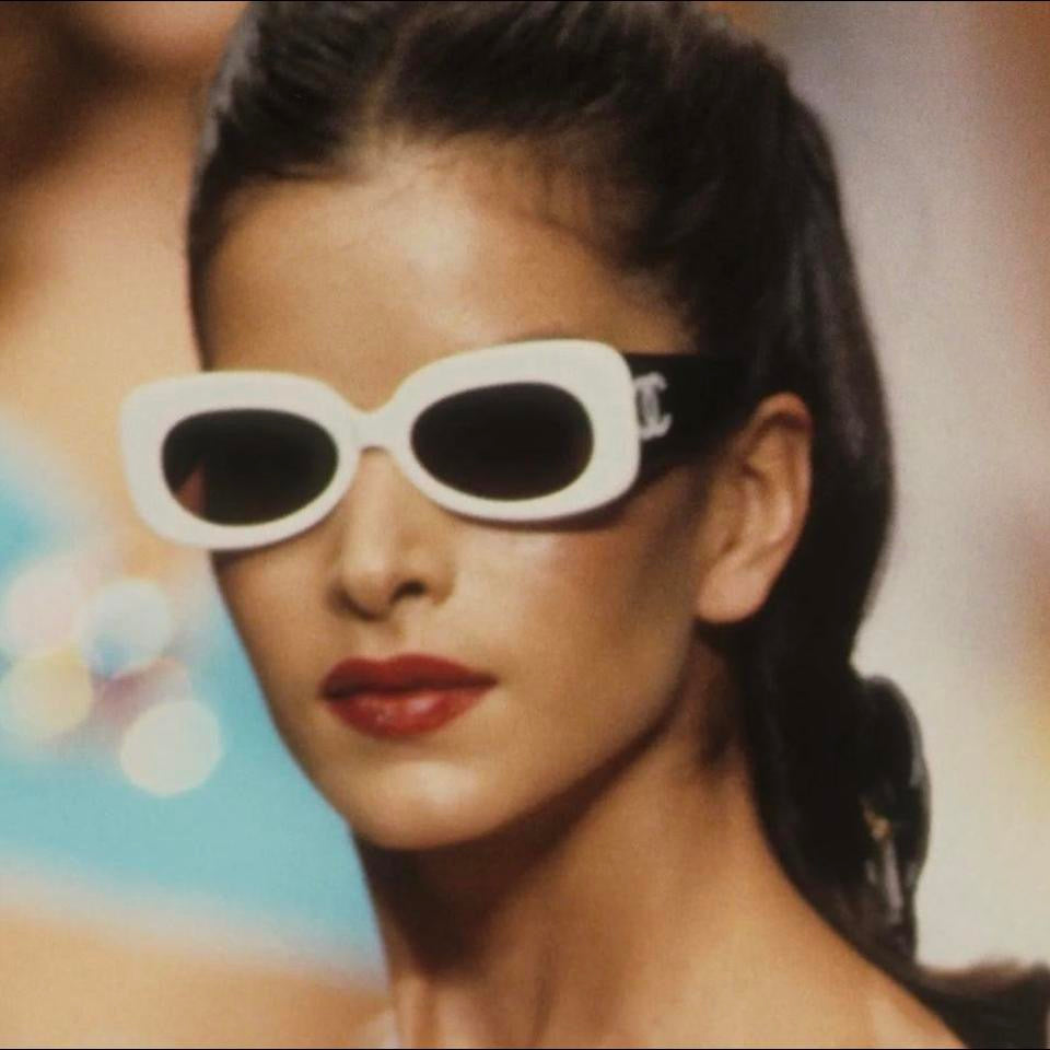 Chanel 1995 Spring CC Mark Tortoise Sunglasses