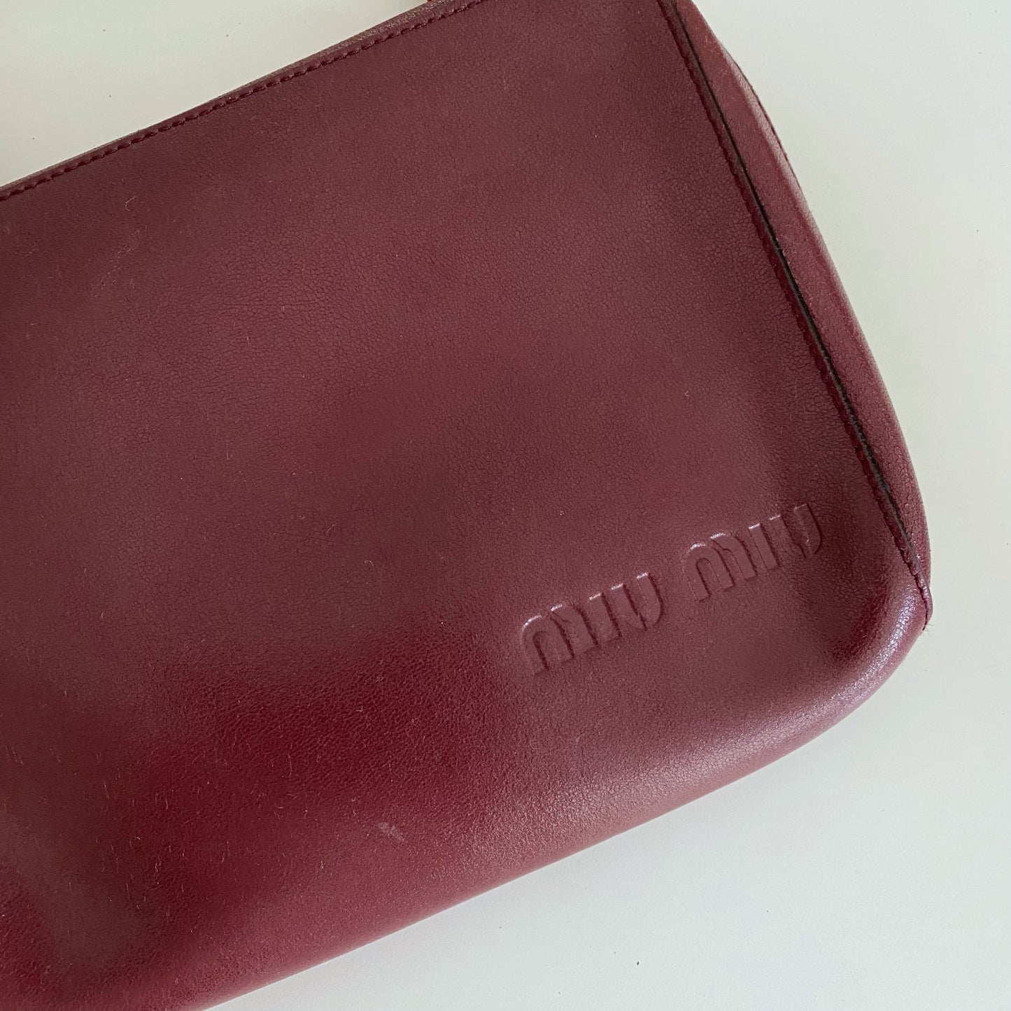 Miu Miu 1999 FW Burgundy Leather Crossbody Bag