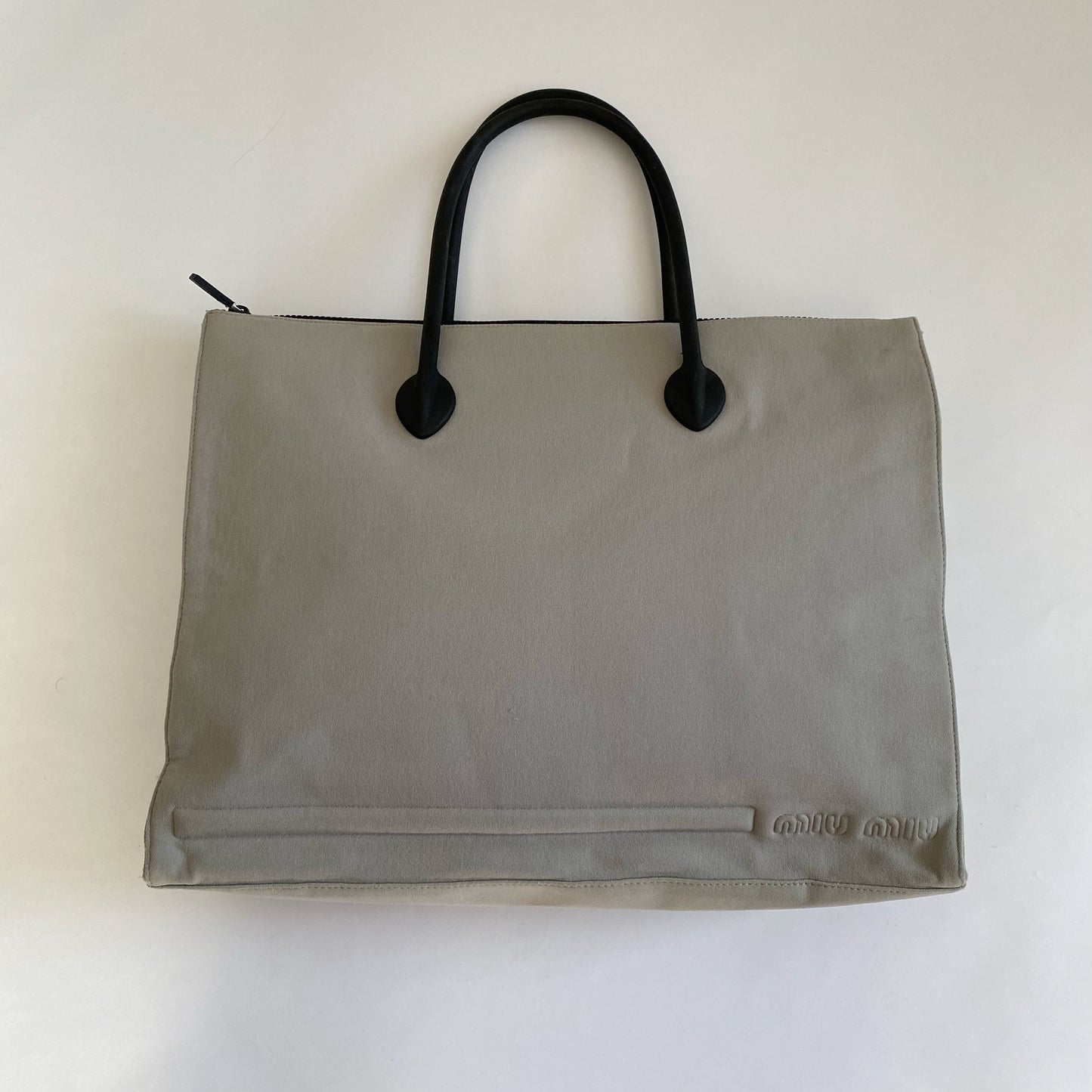 Miu Miu 1999 FW Gray Blue Tote Bag