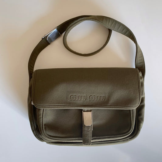 Miu Miu 90s Khaki Crossbody Bag