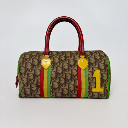 Dior 2004 Fall Trotter Rasta Boston Handbag