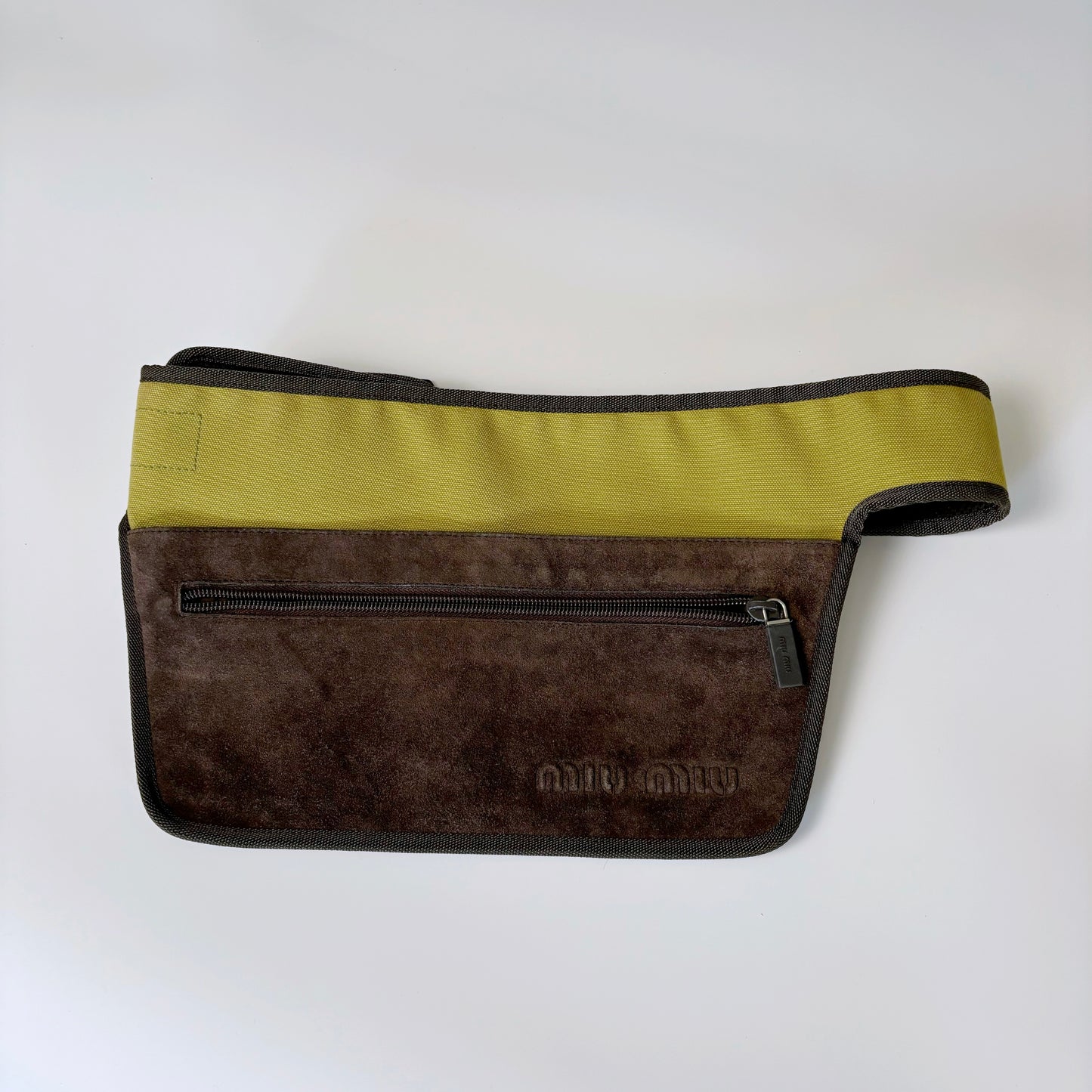 Miu Miu 1999 SS Khaki Suede Waist Bag