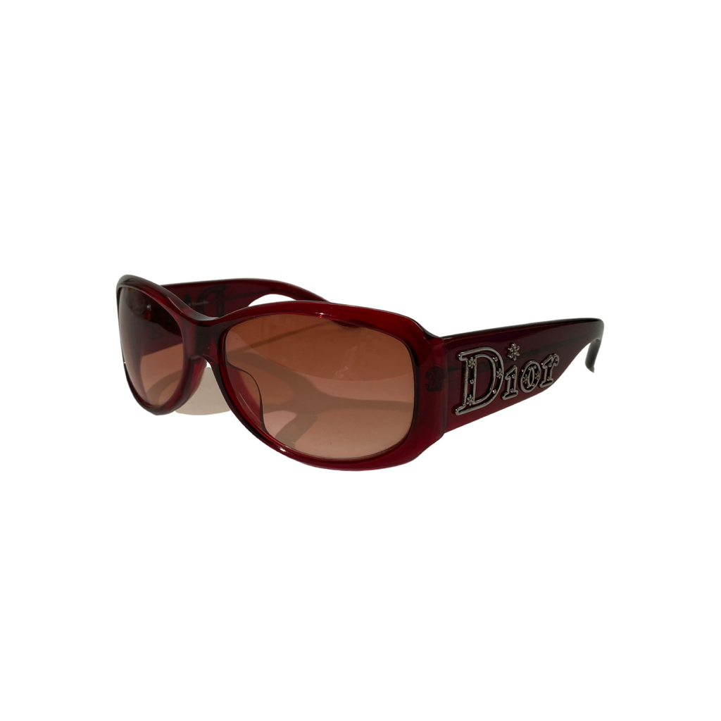 Dior 2000s Red Logo Sunglasses