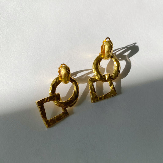 YSL 90s Gold Clip-on Earrings