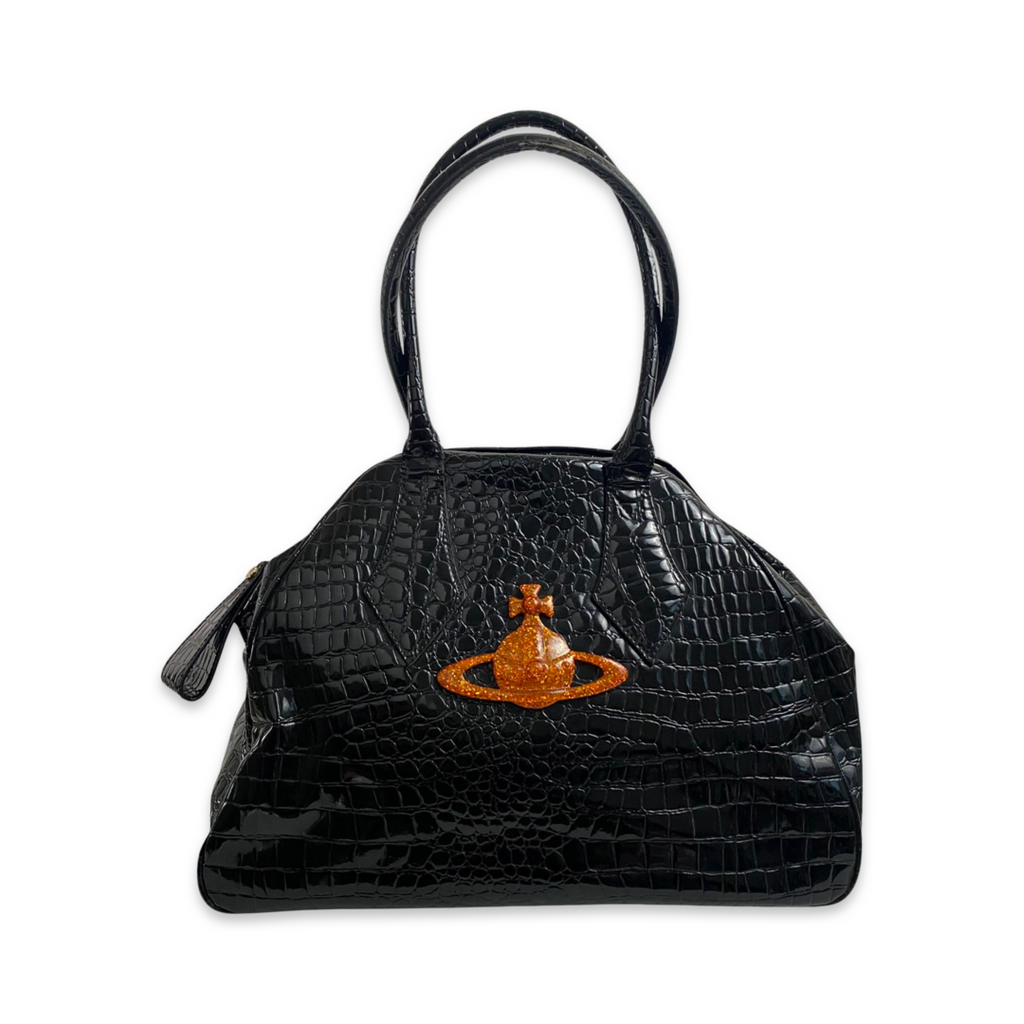 Vivienne Westwood Black Chancery Boston Bag