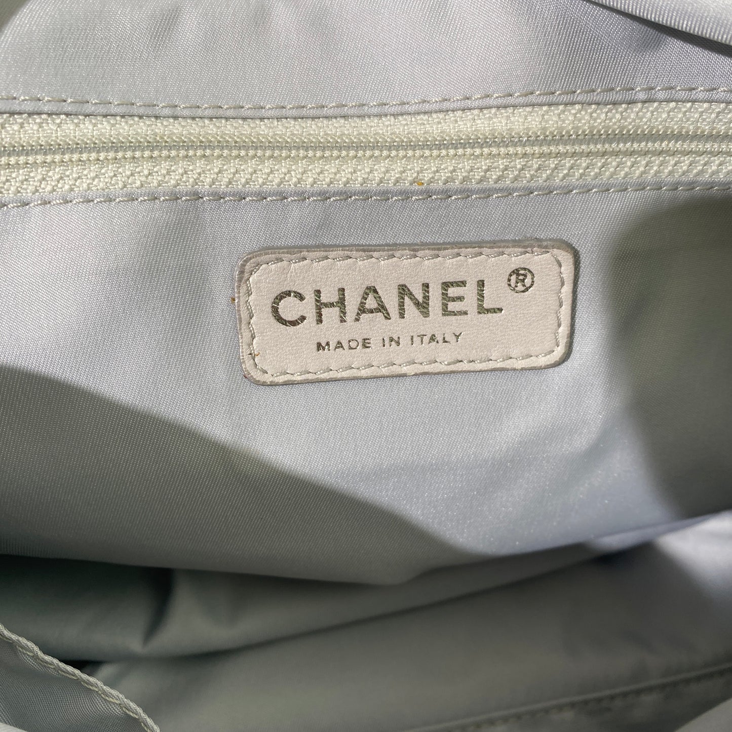 Chanel 2006 Silver Puffy Quilted Duffle Bag