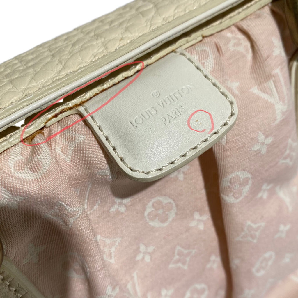 Louis Vuitton mini Lin diaper bag in pink