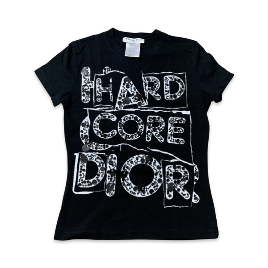 Dior 2003 Hard Core Black Spangle T-Shirt